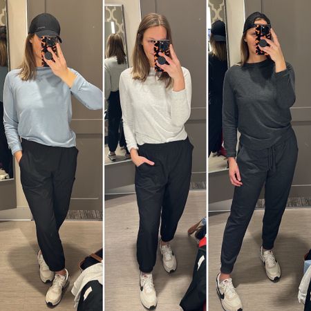 Run errands or lounge around in this super soft crewneck that warms like a sweatshirt but wears like a light and breathable long sleeve tee. I loved it so much, I got one in every color. • 5’10, 160 lbs // tops: small // jogger: large // shoes: 10 (tts)

#LTKsalealert #LTKshoecrush #LTKfindsunder50