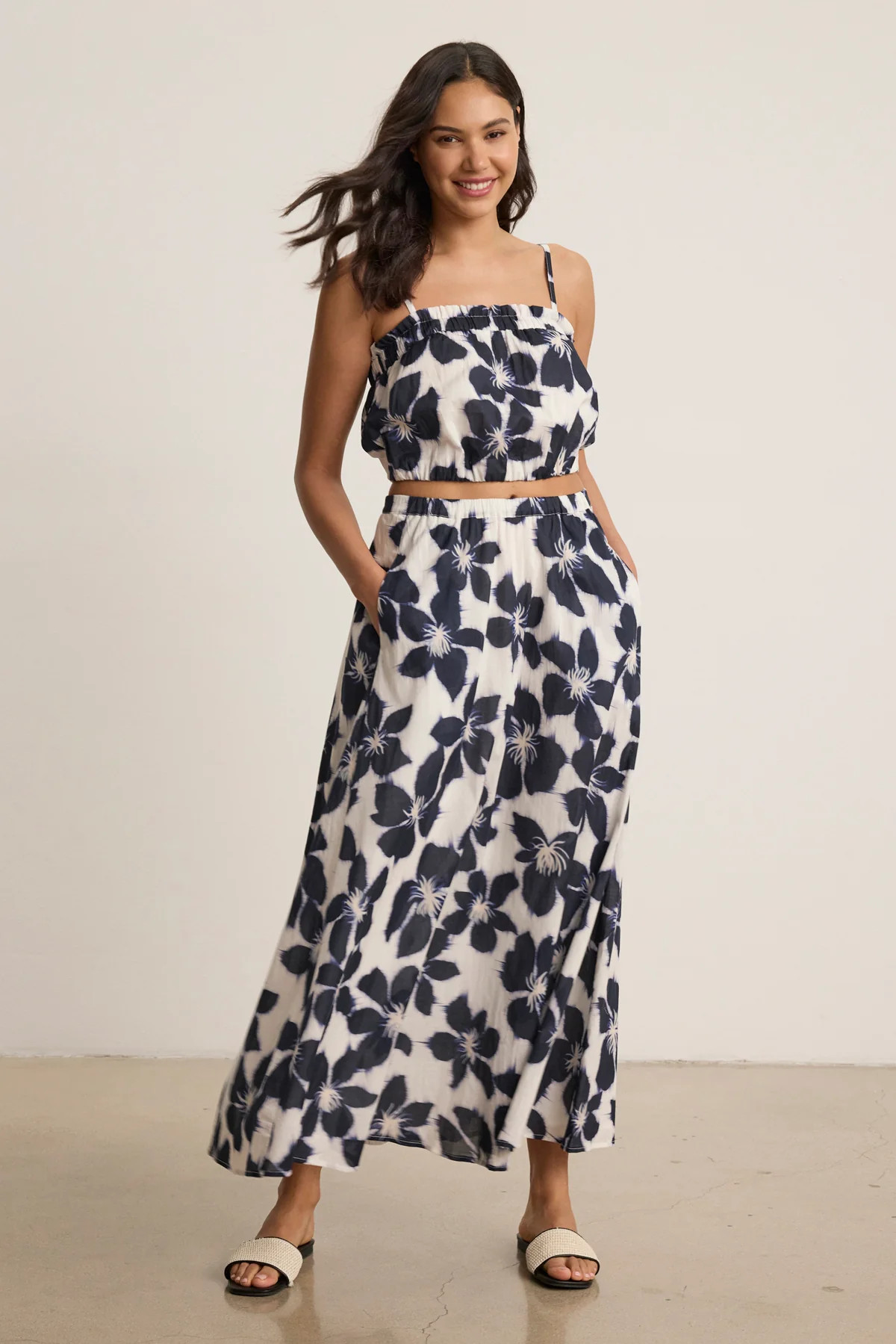 JESS PRINTED COTOTN VOILE MAXI SKIRT | Velvet by Graham & Spencer