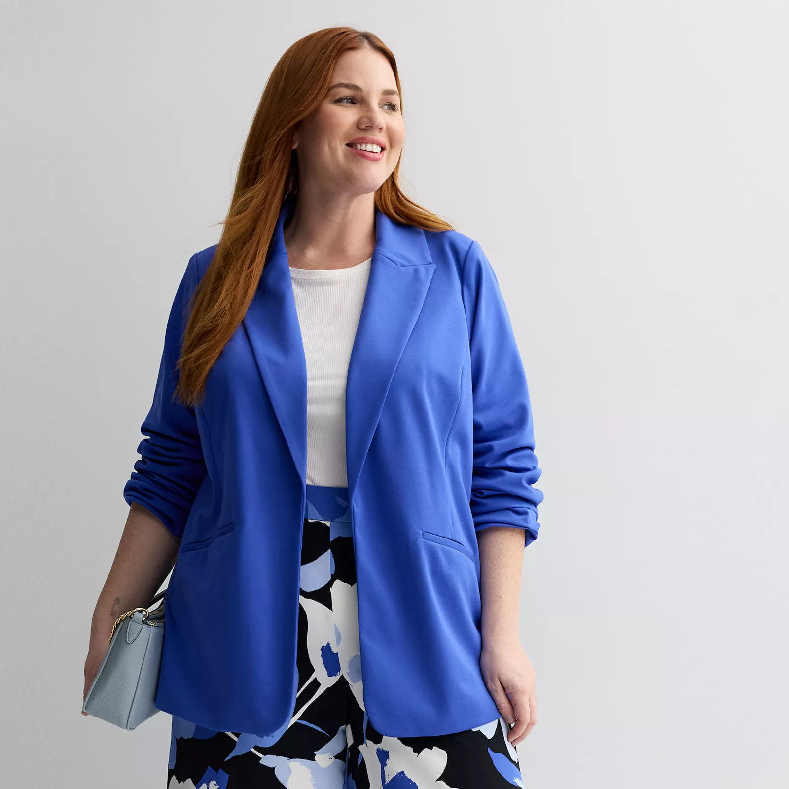 Plus Size Nine West Knit Closureless Blazer | Kohl's
