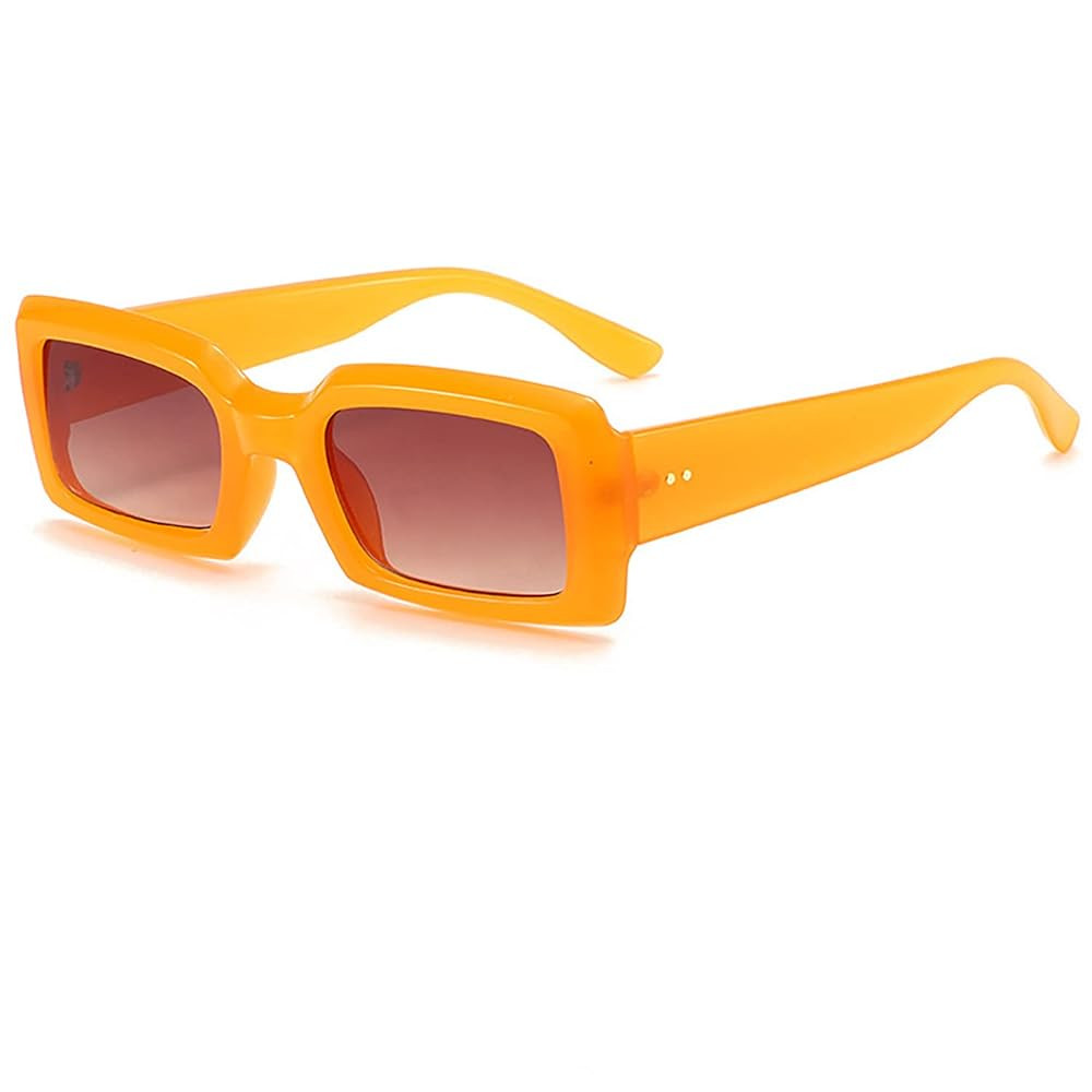 Trendy Rectangle Sunglasses for Women Men Retro 90s Glasses Shades Fashion Cute 2025 Sunglasses | Amazon (US)