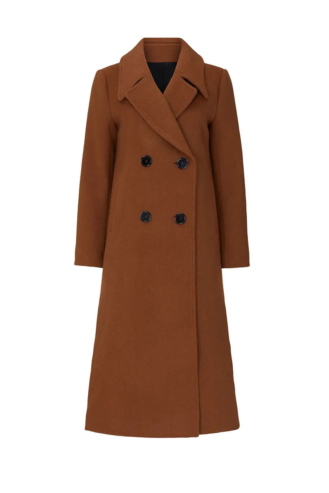 Nicholas Camel Wool Double Breasted Coat | Rent the Runway