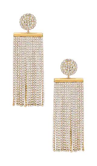 Crystal Dangle Earring in Gold | Revolve Clothing (Global)