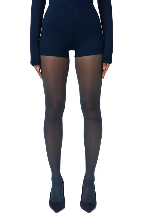 Naked Wardrobe Butter Scoop Waist Hot Shorts in Navy Blue at Nordstrom, Size X-Small | Nordstrom