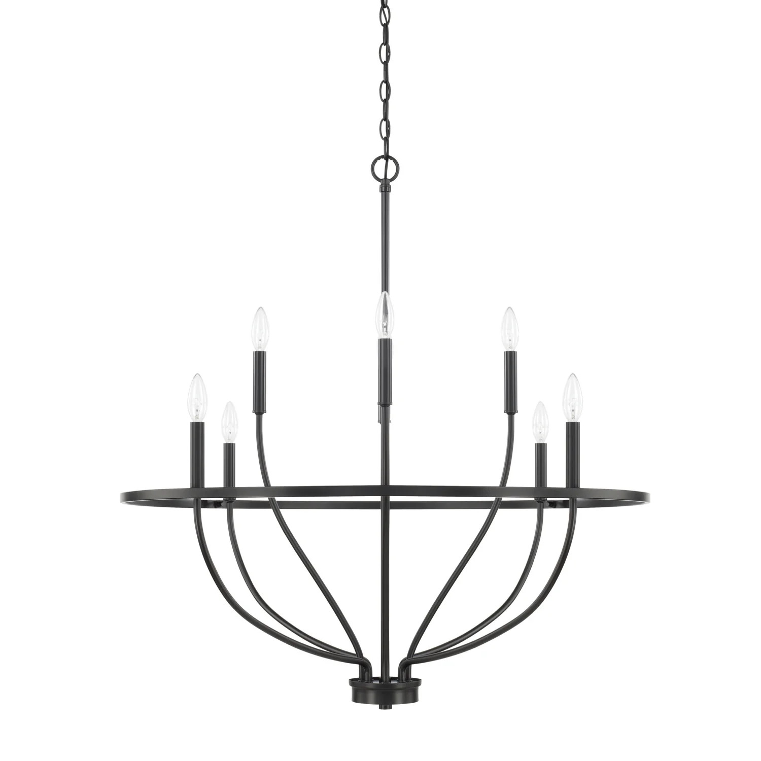 Capital Lighting 428581 Greyson 8 Light 34" Wide Taper Candle Chandelier - Black - Walmart.com | Walmart (US)