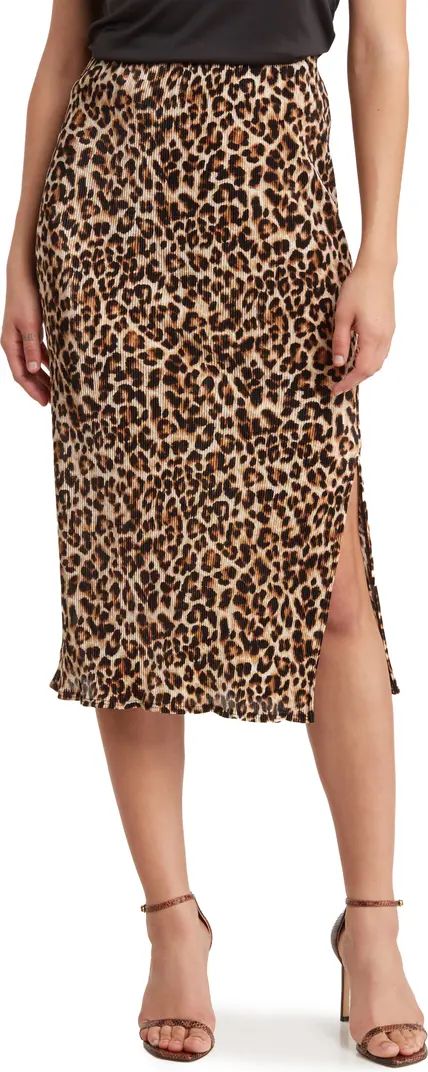 Renee C Leopard Print Midi Skirt | Nordstromrack | Nordstrom Rack