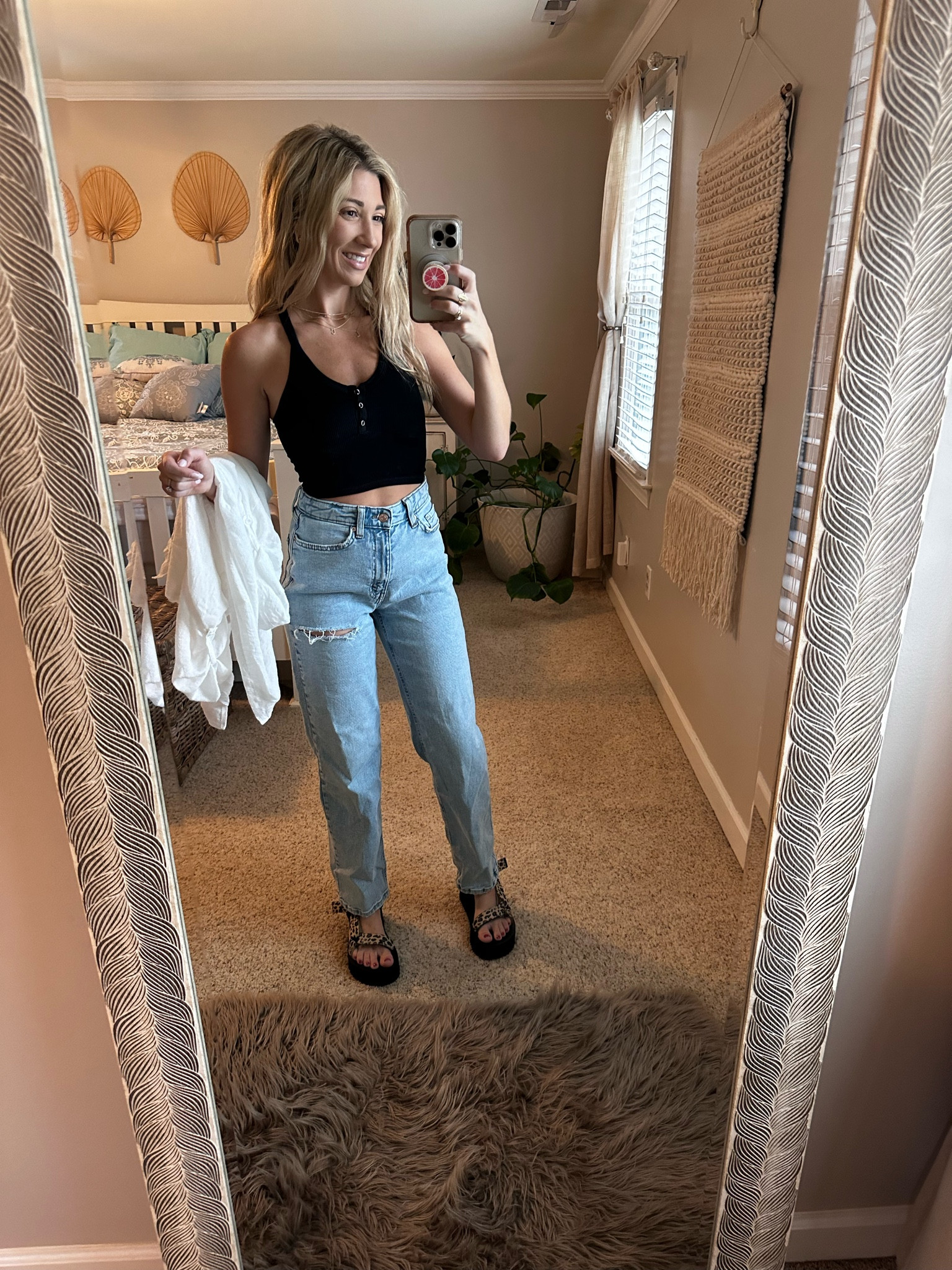 Weekend fall casual OOTD. Target jeans. These are an amazing length did short girls. I rarely find a pair of jeans that I don’t need tailored shorter in length. Free People movement top and shoes from Amazon 

#LTKSeasonal #LTKshoecrush #LTKxPrime