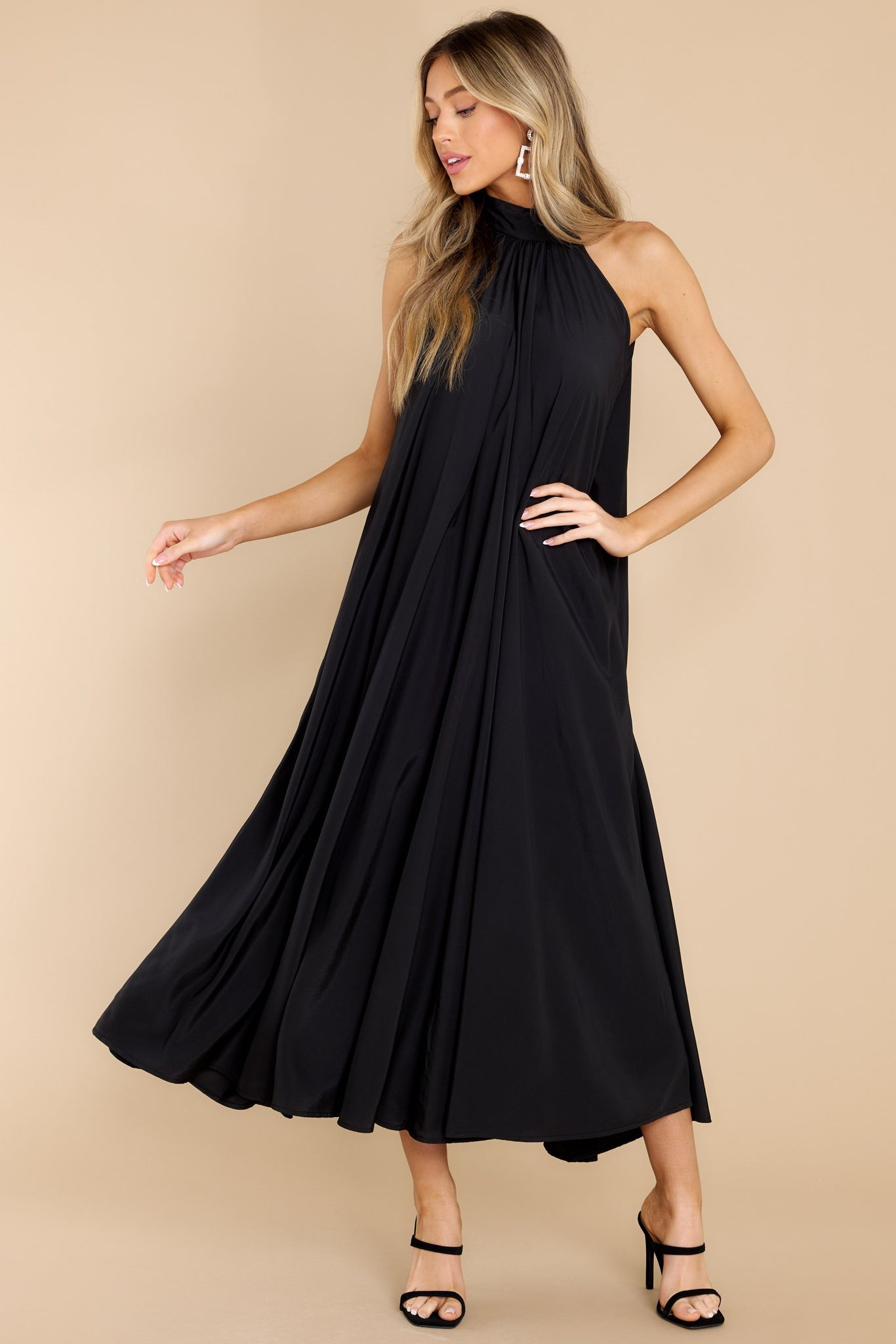 Worth Every Penny Black Maxi Dress | Red Dress 