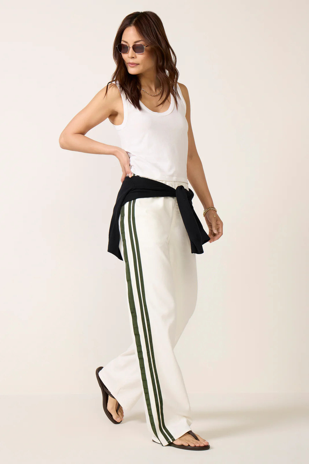 RAG AND BONE Women's FTWT Logan Pull On Track Pants, Size Large, White | Evereve
