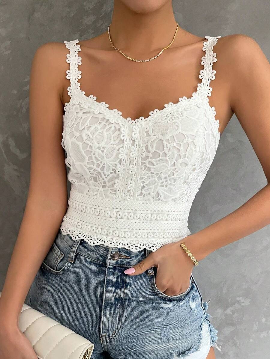 Chiquease Guipure Lace Cami Top | SHEIN