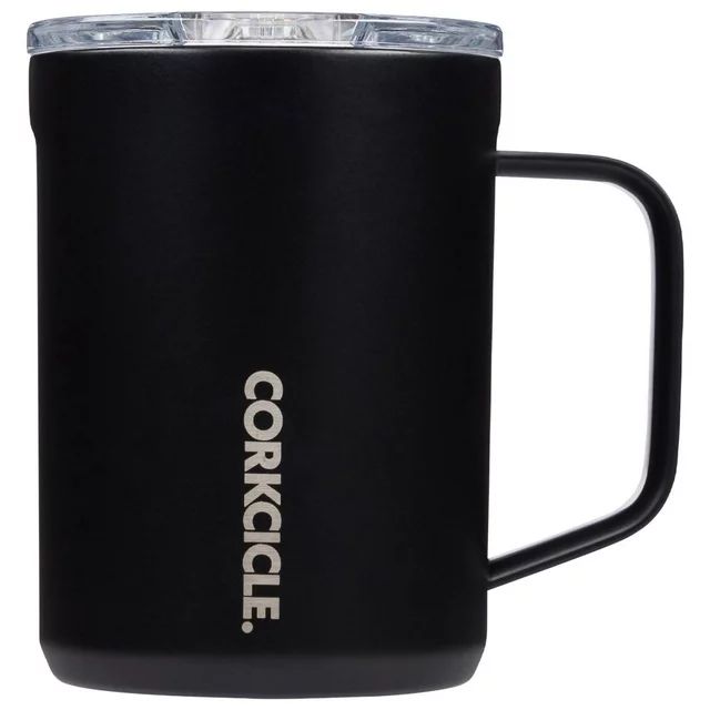 Corkcicle 16 oz Travel Coffee Mug with Lid, Stainless Steel, Triple Insulated, Spill-Proof, Matte... | Walmart (US)