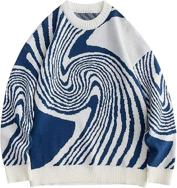 Yimoon Mens Van Gogh Graphic Sweaters Unisex Oversized Casual Knitted Long Sleeve Pullover Jumper... | Amazon (US)