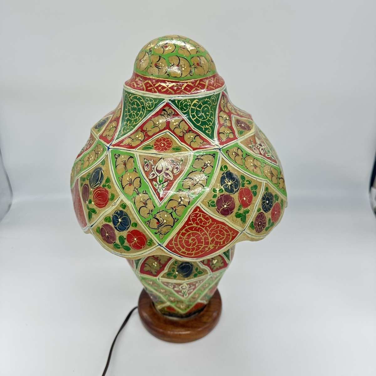 Vintage Boho 60s 70s Camel Skin Hide Handmade Hand Painted Glowing Table Lamp  | eBay | eBay US