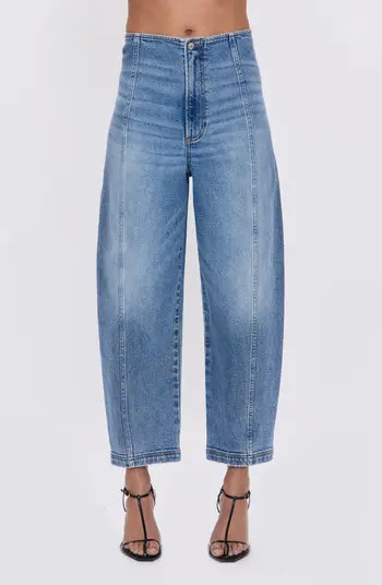 Blair Bandless High Waist Crop Barrel Jeans | Nordstrom