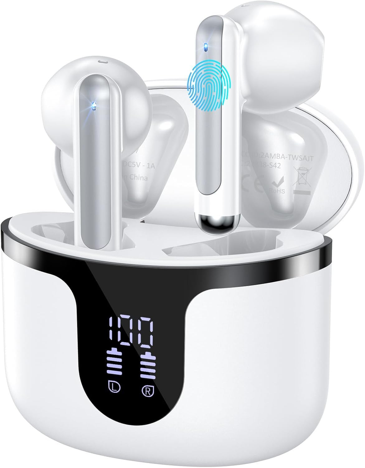 Wireless Earbuds, Bluetooth Headphones 5.4 Stereo 50 Hour Playback Ear Buds with LED Display and ... | Amazon (US)