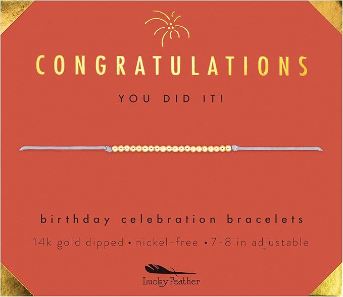 Lucky Feather Birthday Celebration Bracelet (Congratulations) | Amazon (US)