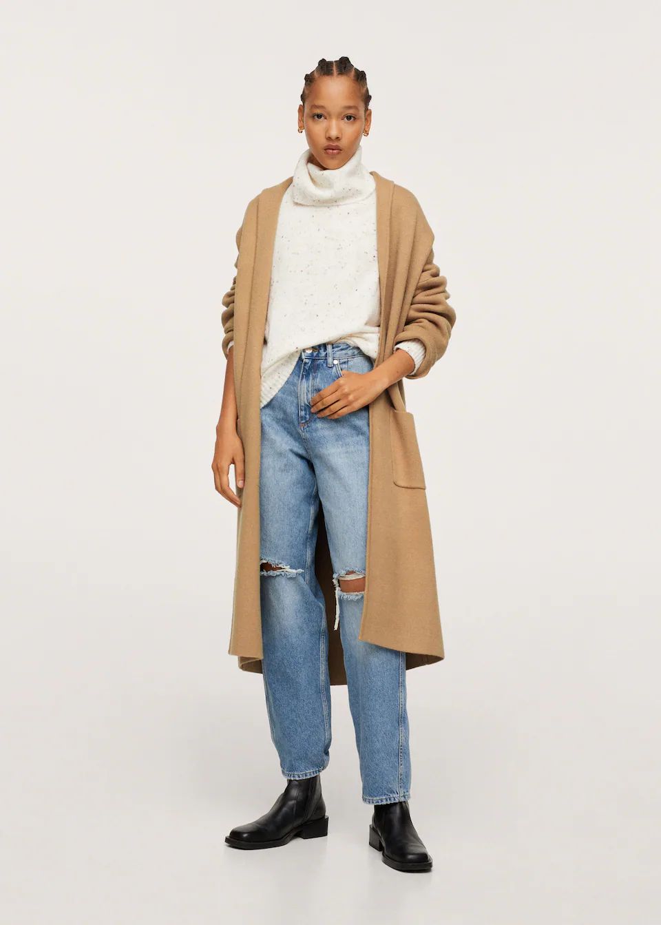 Oversized coat with pockets | MANGO (US)