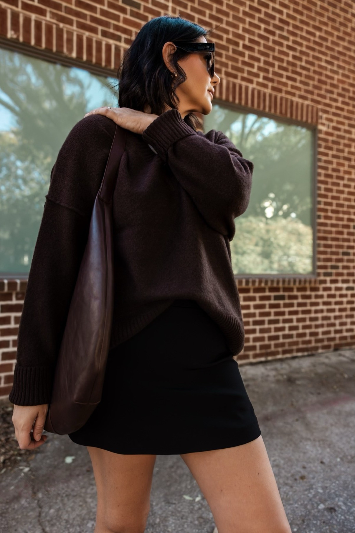 I love this under $50 sweater from Nordstrom as well! I'm in the medium, it is a looser fit. 

I'm in the large of the skort, it runs snug as does the liner shorts.  

 