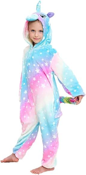 NewPlush Unisex Children Unicorn Pyjamas Halloween Kids Onesie Costume | Amazon (US)