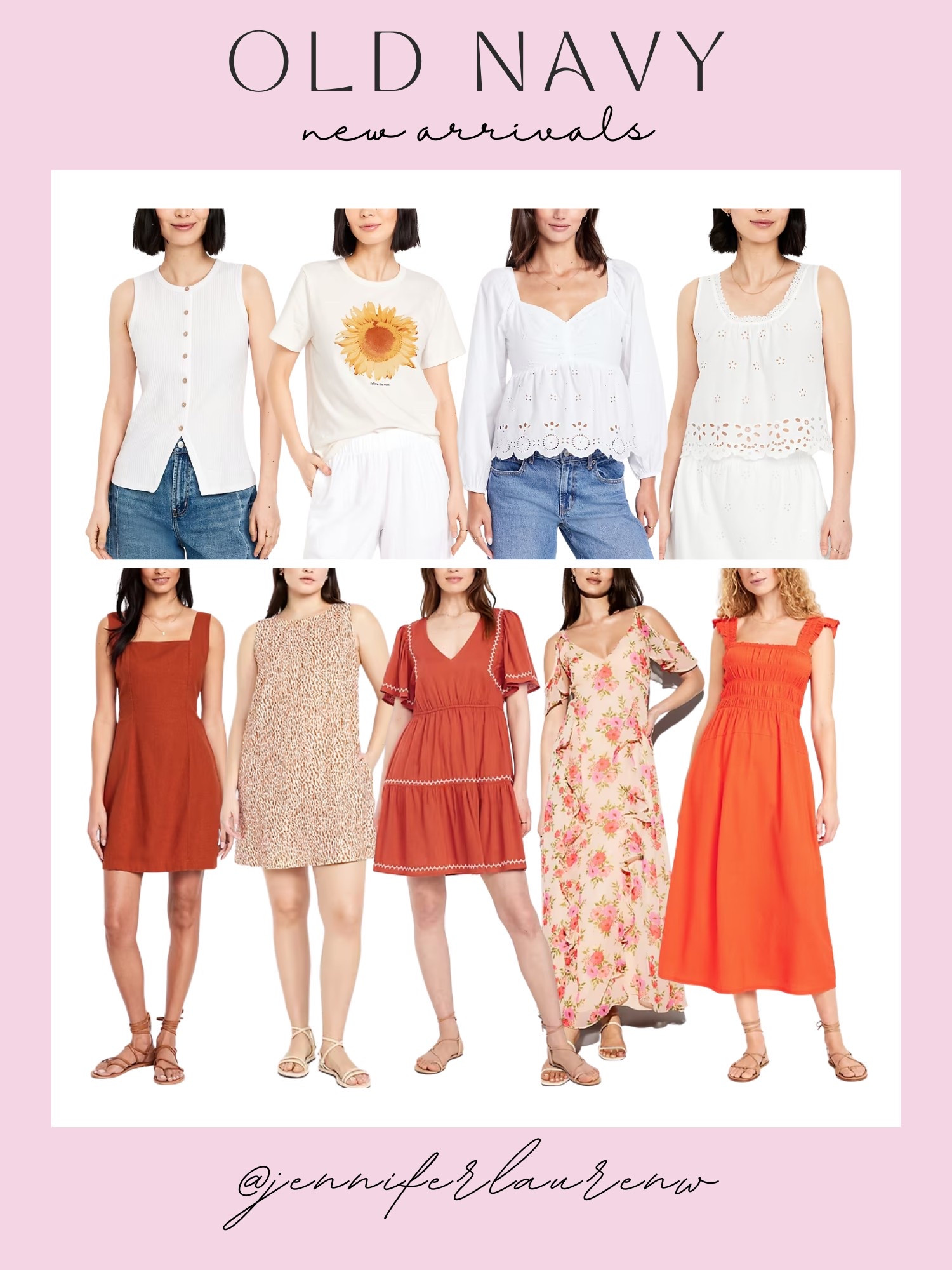 Fresh arrivals from Old Navy! ✨ White tops and dresses that are perfect for spring—classic, chic, and so easy to style. Which one’s your fave? 🤍 #OldNavyStyle #WhiteSpringOutfits #LTKFinds #ClassicStyle #SpringWardrobe #ChicInWhite #OldNavyNewArrivals #LTKSpringStyle #EffortlessSpring #SpringFashion2025



#LTKFindsUnder100 #LTKStyleTip #LTKSeasonal