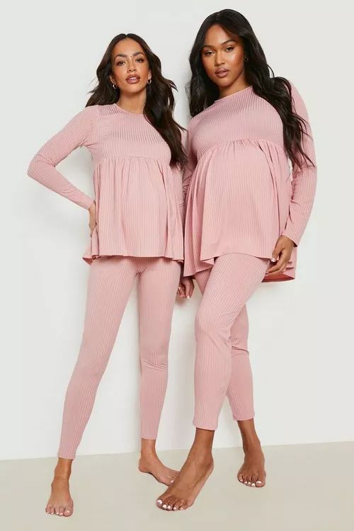 Maternity Smock Loungewear Set | Boohoo.com (US & CA)
