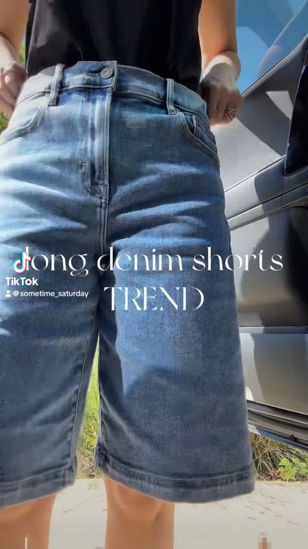 Long denim shorts trend. Week 3/52 $150 challenge 

#LTKStyleTip #LTKSaleAlert #LTKFindsUnder100