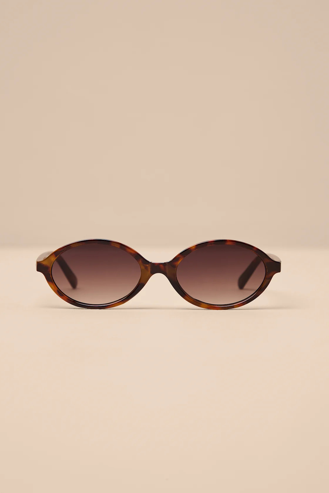 Helfa Brown Tortoiseshell Oval Sunglasses | Lulus