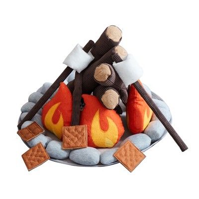 Wonder&Wise Kids Campout Camp Fire and S'mores Super Soft Plush Pillow Child Toy Camping Pretend ... | Target