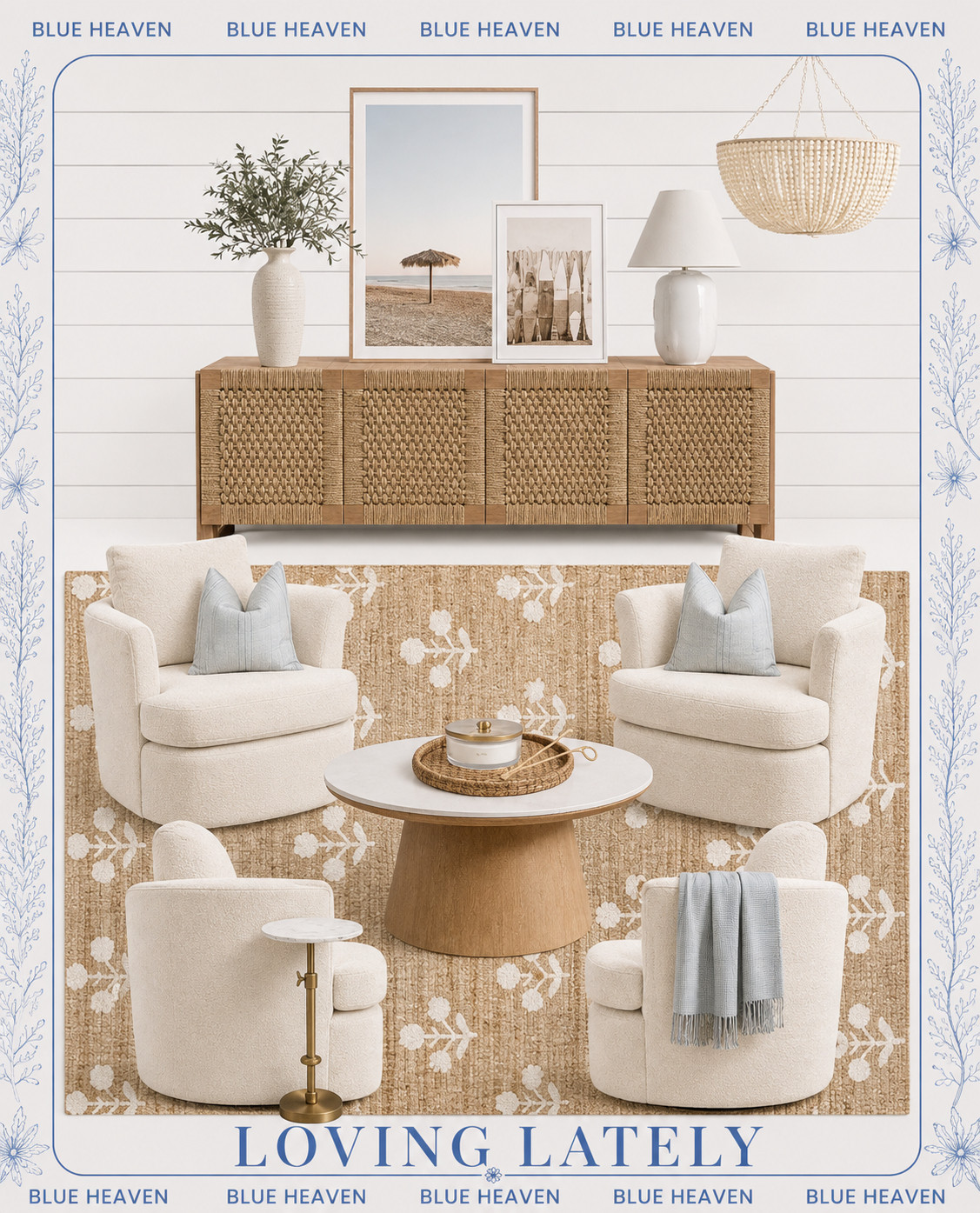 Cozy Sitting Room Coastal sitting room, coastal home, coastal rug, cali coastal style, neutral rug, coastal wall art, coastal artwork, coastal coffee table, coastal throw blanket, coastal pillow covers, Chagall lamp, adjustable height marble drink table, Amazon drink table, pottery barn buffet, woven buffet, upholstered swivel barrel chair, wayfair chair, Home Depot chair, beige chenille swivel accent chair, faux fading olive branch, rustic ceramic threaded vase, wayfair rug, tan rug, wool and jute area rug, Serena & lily rug, 6x9 rug, 8x10 rug, 9x12 rug, 11x14 rug, Etsy artwork, beach photography print, vintage surfboards photography, round quartz coffee table, 36” round coffee table, wood bead chandelier, coastal chandelier, ceramic table lamp, Etsy pillow, chenille pillow cover, round seagrass tray, 5 wick jar candle, candle wick trimmer, silk throw blanket, living room furniture, living room decor, white lamps, woven sideboard, TV stand

#LTKHome 

 #LTKuk #LTKhome #LTKfamily