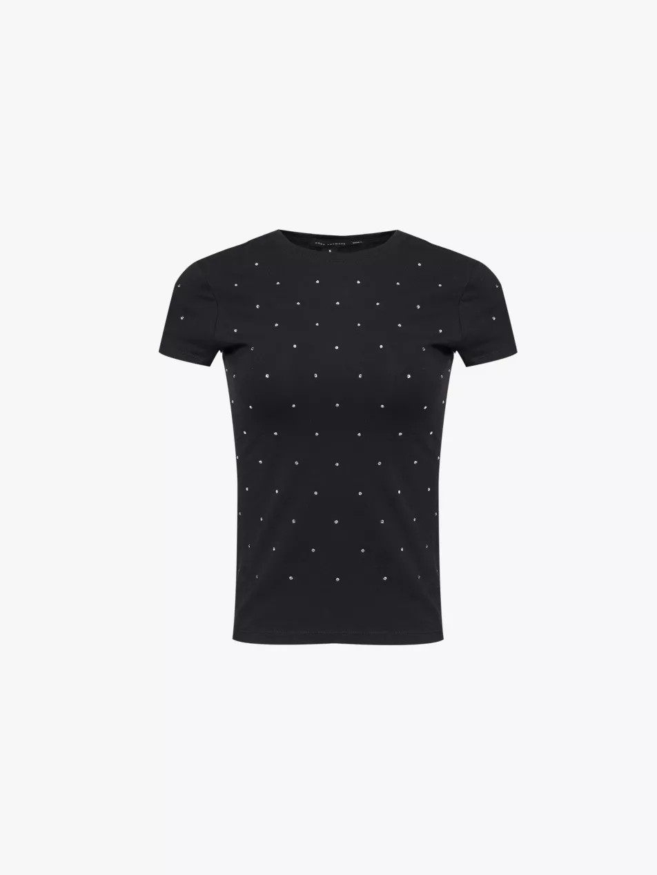 Crystal-embellished round-neck stretch-cotton T-shirt | Selfridges