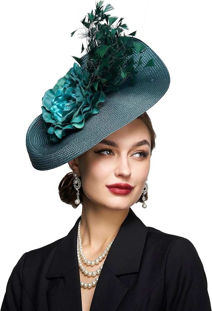 BABEYOND Tea Party Fascinator Hat for Women Kentucky Headwear Derby Pillbox Church Hat for Cockta... | Amazon (US)