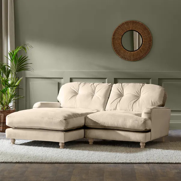 Martha Vintage Velvet Corner Chaise | Dunelm (migrated)