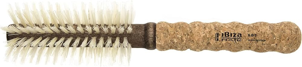 Ibiza Hair Professional (B Series) Round Boar Hair Brush | Blonde Bristles with Cork Handle | For... | Amazon (US)