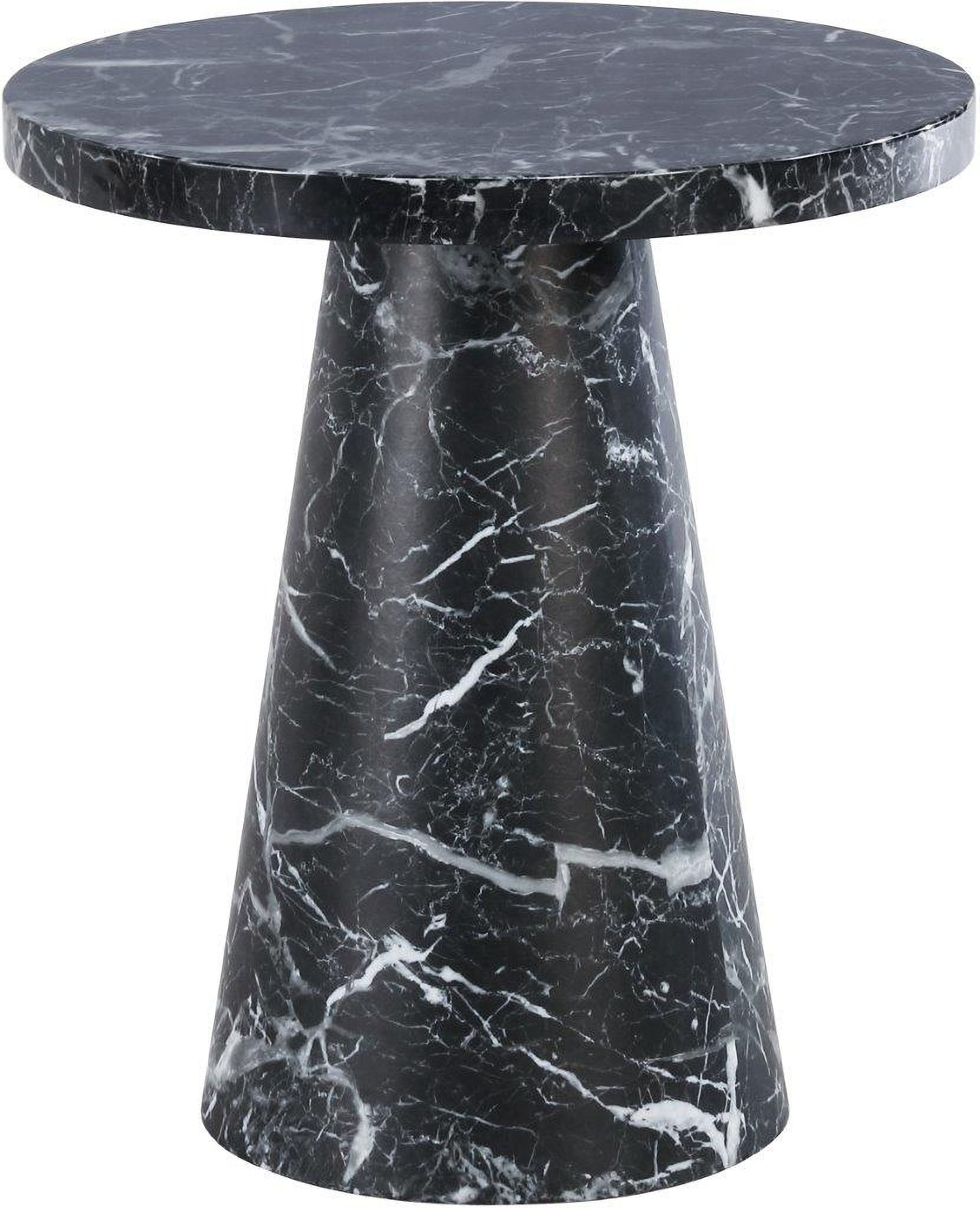 Omni Black Faux Marble End Table | 1stopbedrooms