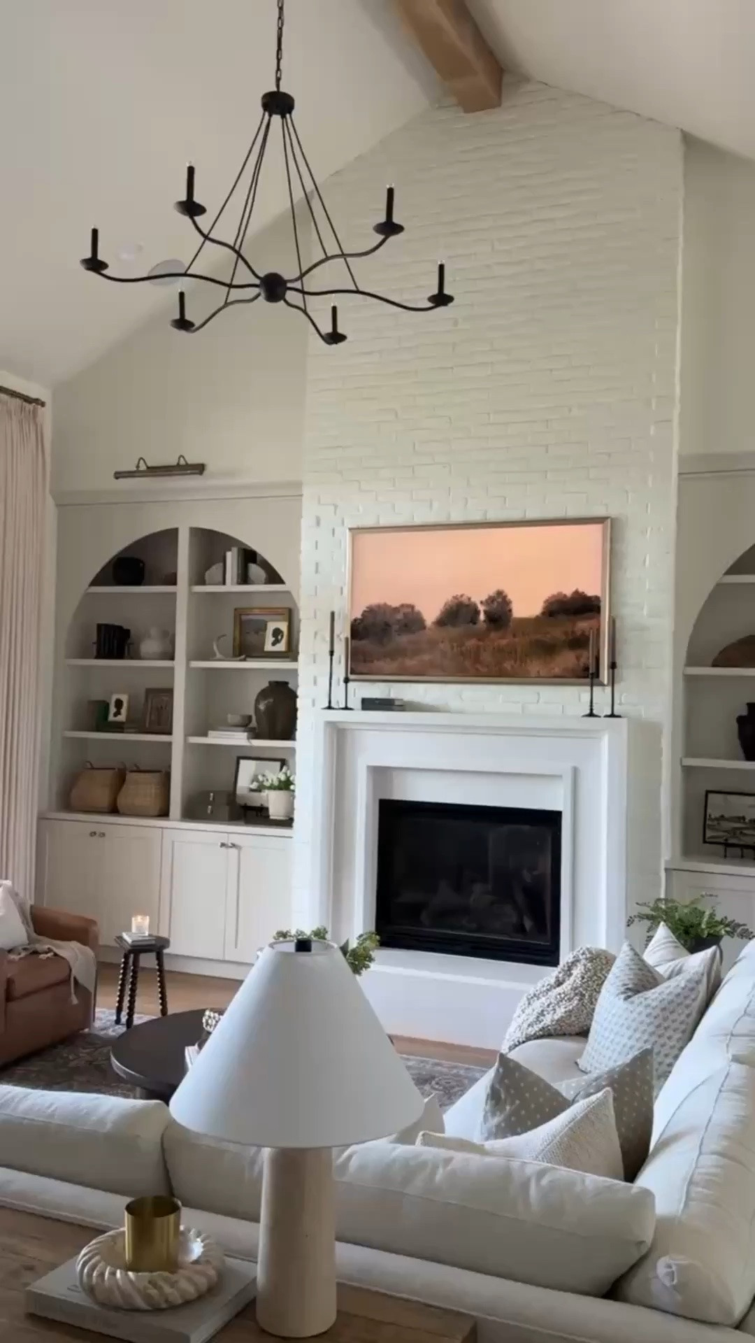 I love our living room chandelier! The black contrasts beautifully against our beams and lighter walls/ceiling! An all around favorite that’s also on sale at select retailers!

#LTKHome #LTKSaleAlert