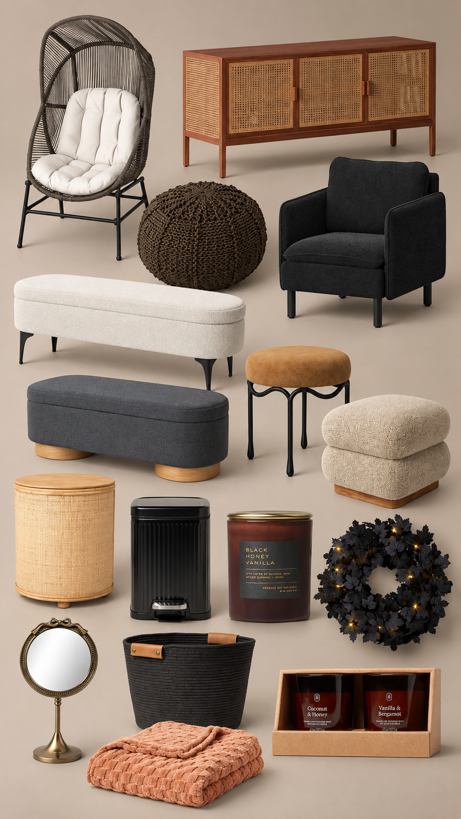 Elevated Fall Home Finds for a Cozy, Designer Look. Warm neutrals, rich wood tones, cozy textures, and moody accents make this fall home edit feel effortlessly elevated. From cane-front furniture and statement seating to plush ottomans, woven storage, candles, and seasonal decor, these finds are perfect for creating a cozy fall home that looks polished and expensive without feeling overly styled. Ideal inspiration for living rooms, bedrooms, entryways, and cozy corners.

 

 #LTKHome