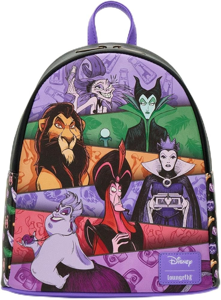 Loungefly Disney Villains Panels Mini Backpack PURPLE NONE | Amazon (US)