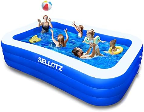 Inflatable Pool, SELLOTZ Inflatable Pool for Kids and Adults, 120" X 72" X 22" Oversized Thickene... | Amazon (US)