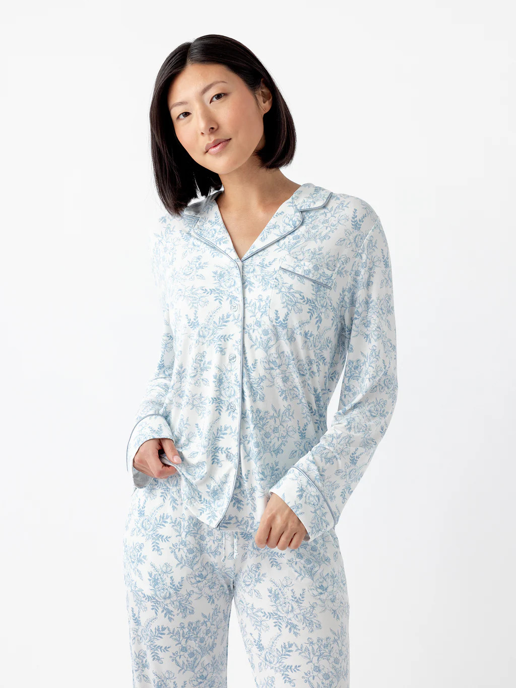 Women's Bamboo Stretch-Knit Long Sleeve Pajama Top | Cozy Earth
