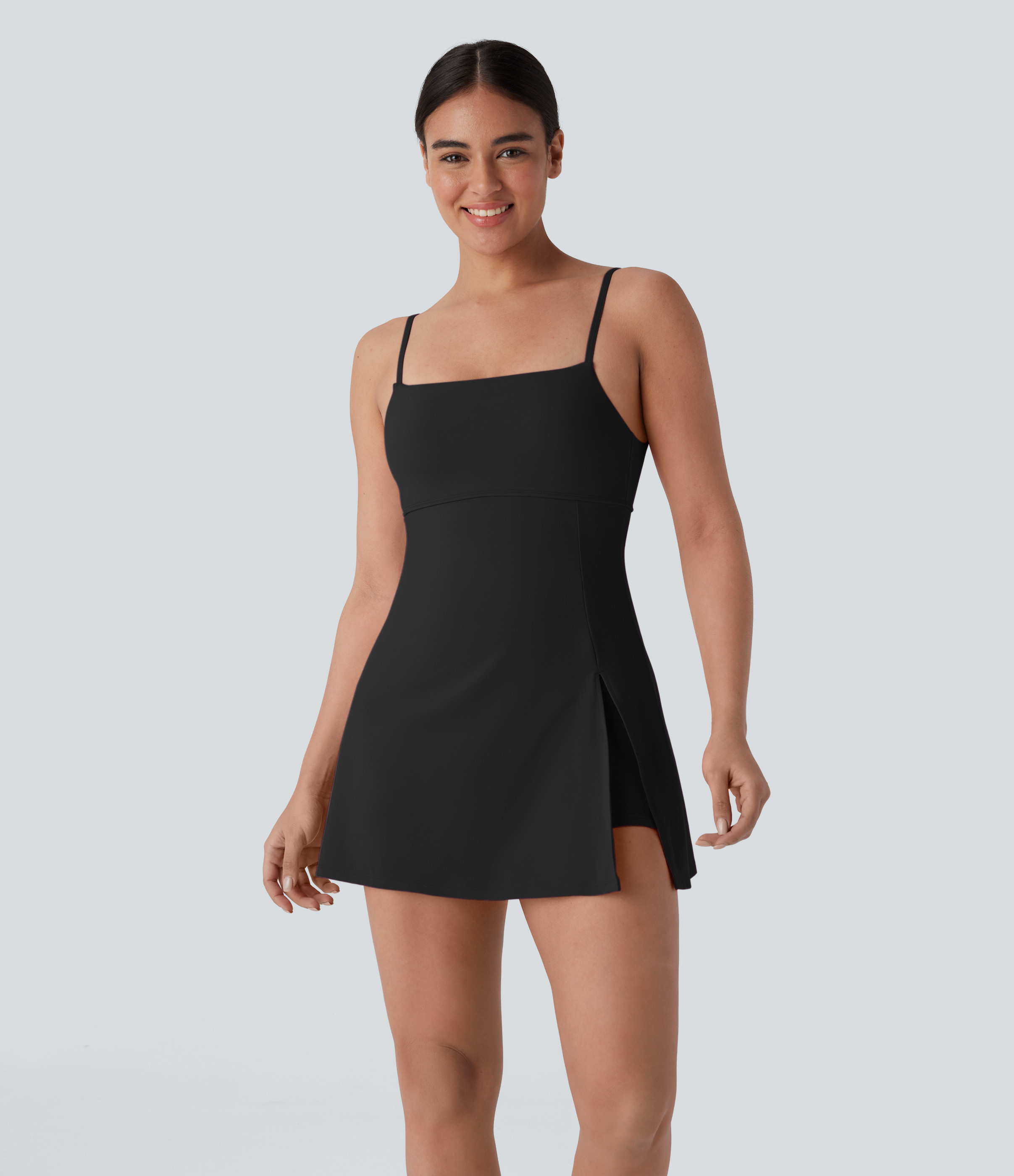 Halara 2-in-1 Pocket Mini Pickleball Active Slip Dress Workout Dress - Black - L | HALARA