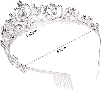 Didder Silver Crystal Tiara Crown Headband Princess Elegant Crown with combs for Women Girls Brid... | Amazon (US)