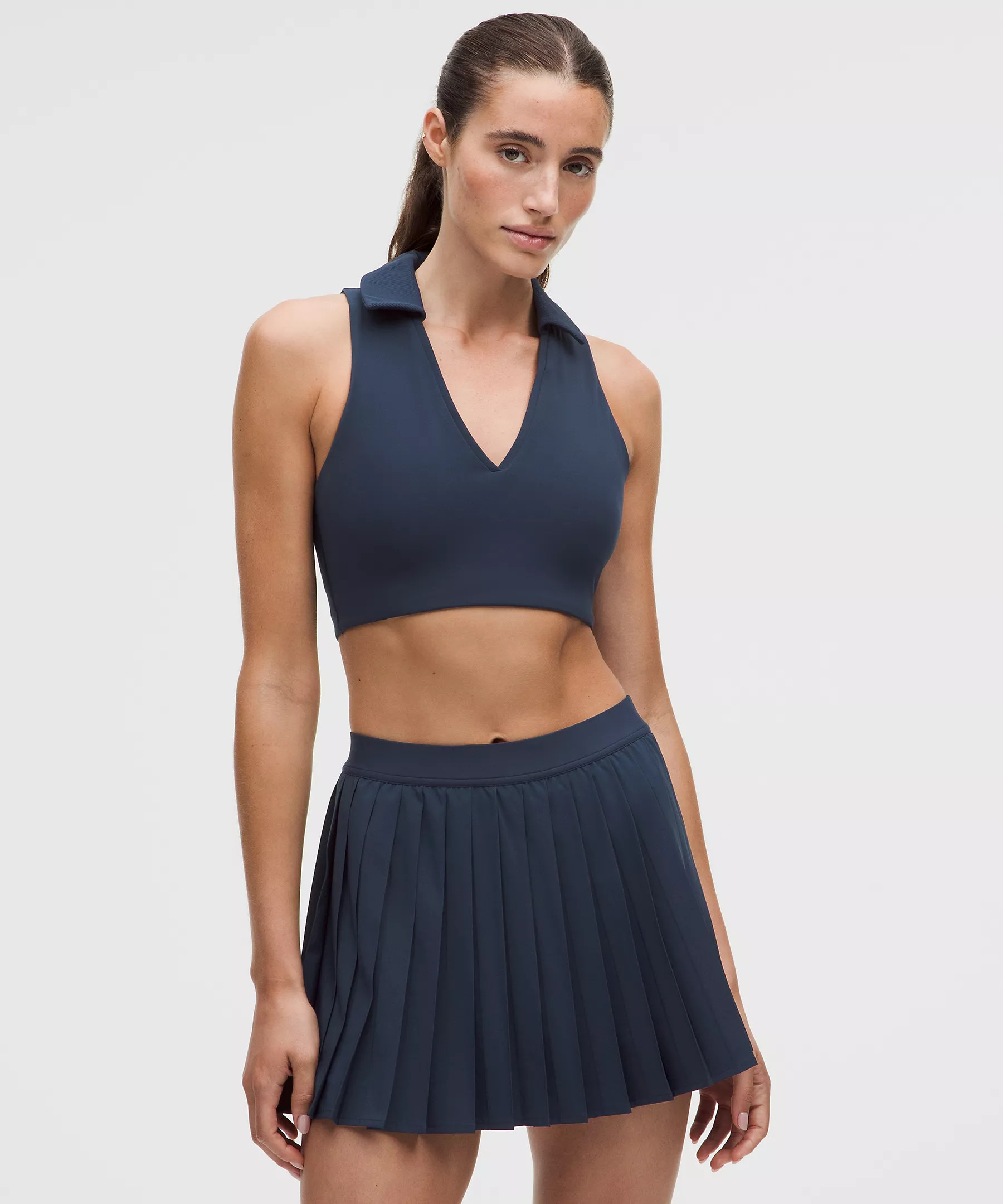 Collared Longline Ribbed Tennis Bra | Lululemon (US)