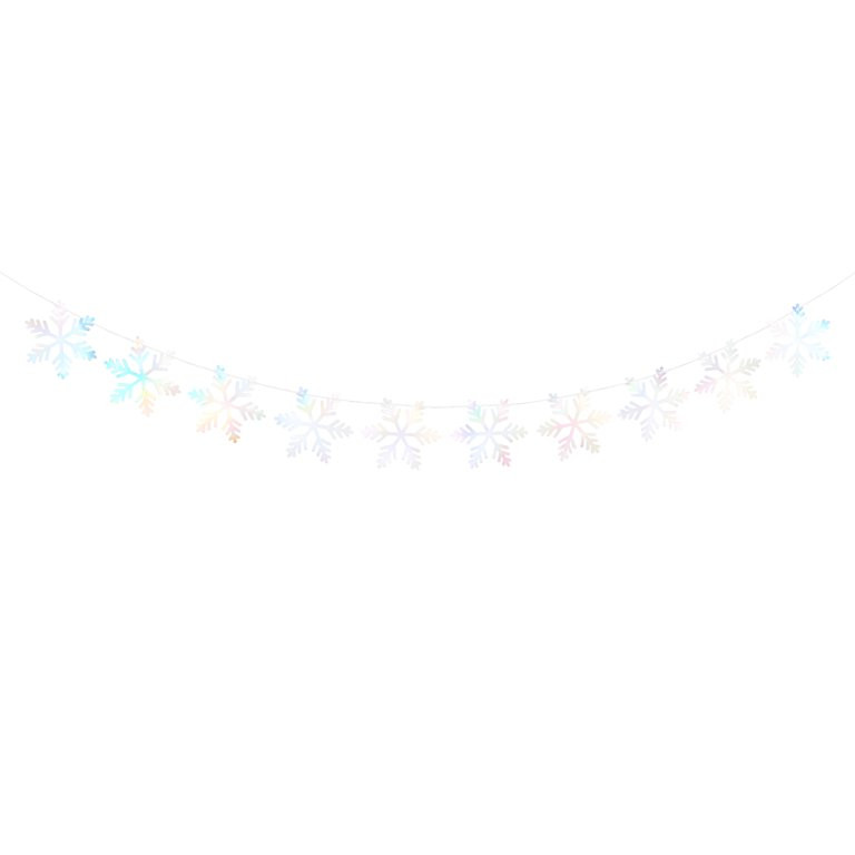 Iridescent Snowflake Christmas Paper Garland, 7 ft, by Holiday Time | Walmart (US)