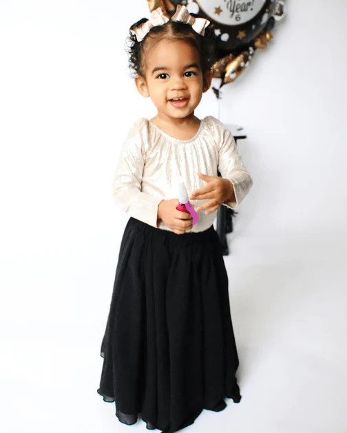 Aurora Maxi Skirt - Black | Bailey's Blossoms