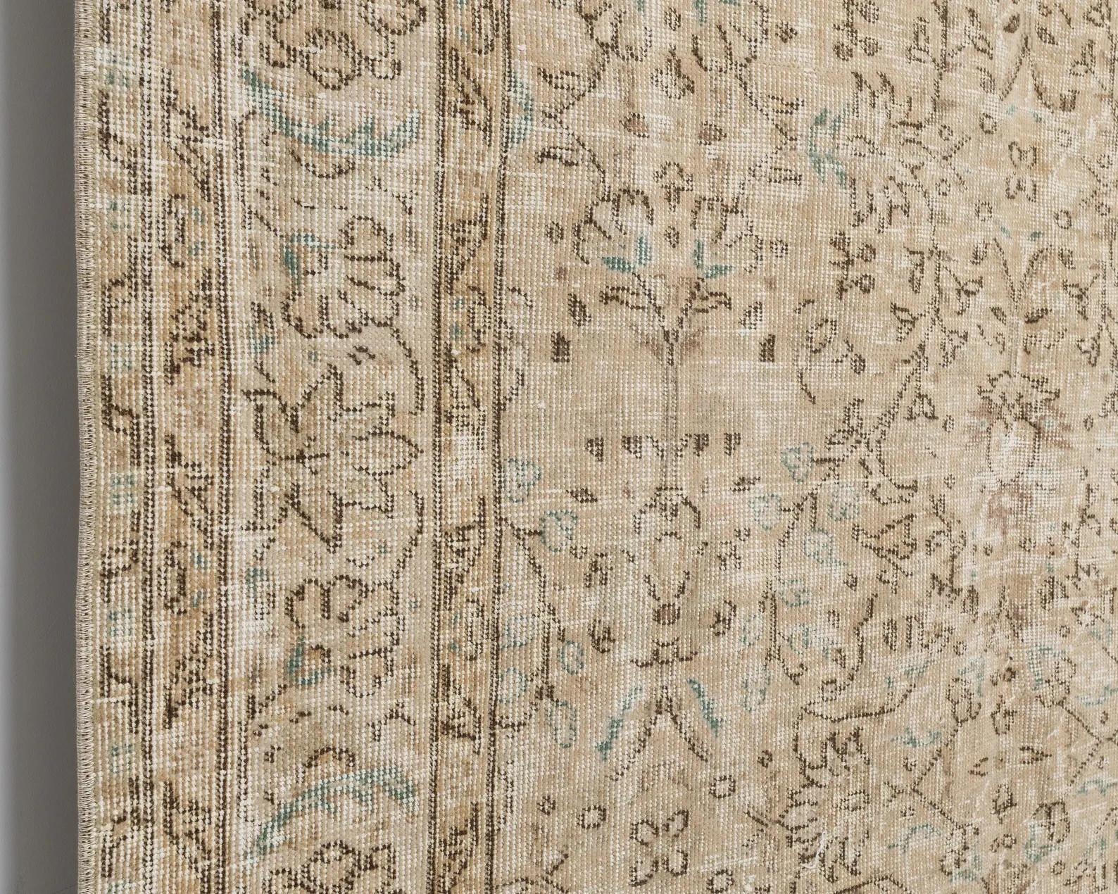 5x8 Vintage Rug, Handknotted Wool Turkish Carpet, Faded Beige Anatolian Rug | Etsy (US)