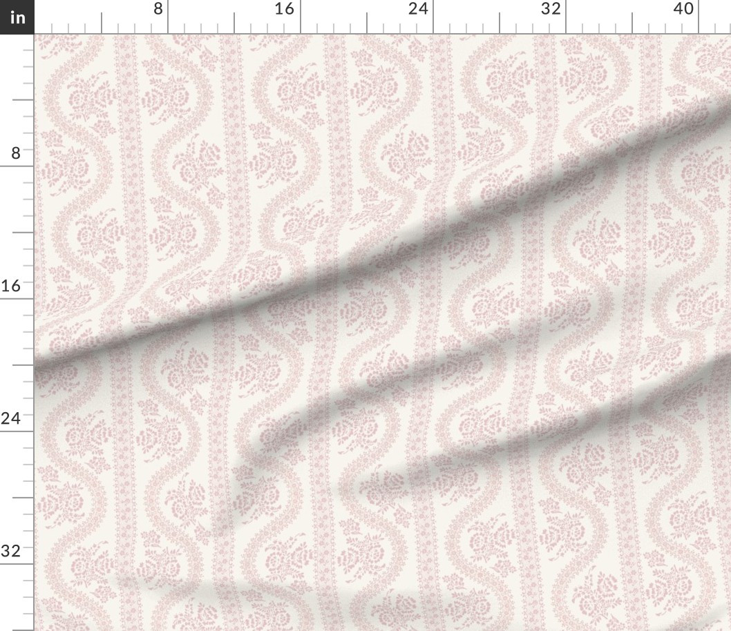 Abigail Serpentine Baby Pink Merritt 2 12" Fabric | Spoonflower | Spoonflower