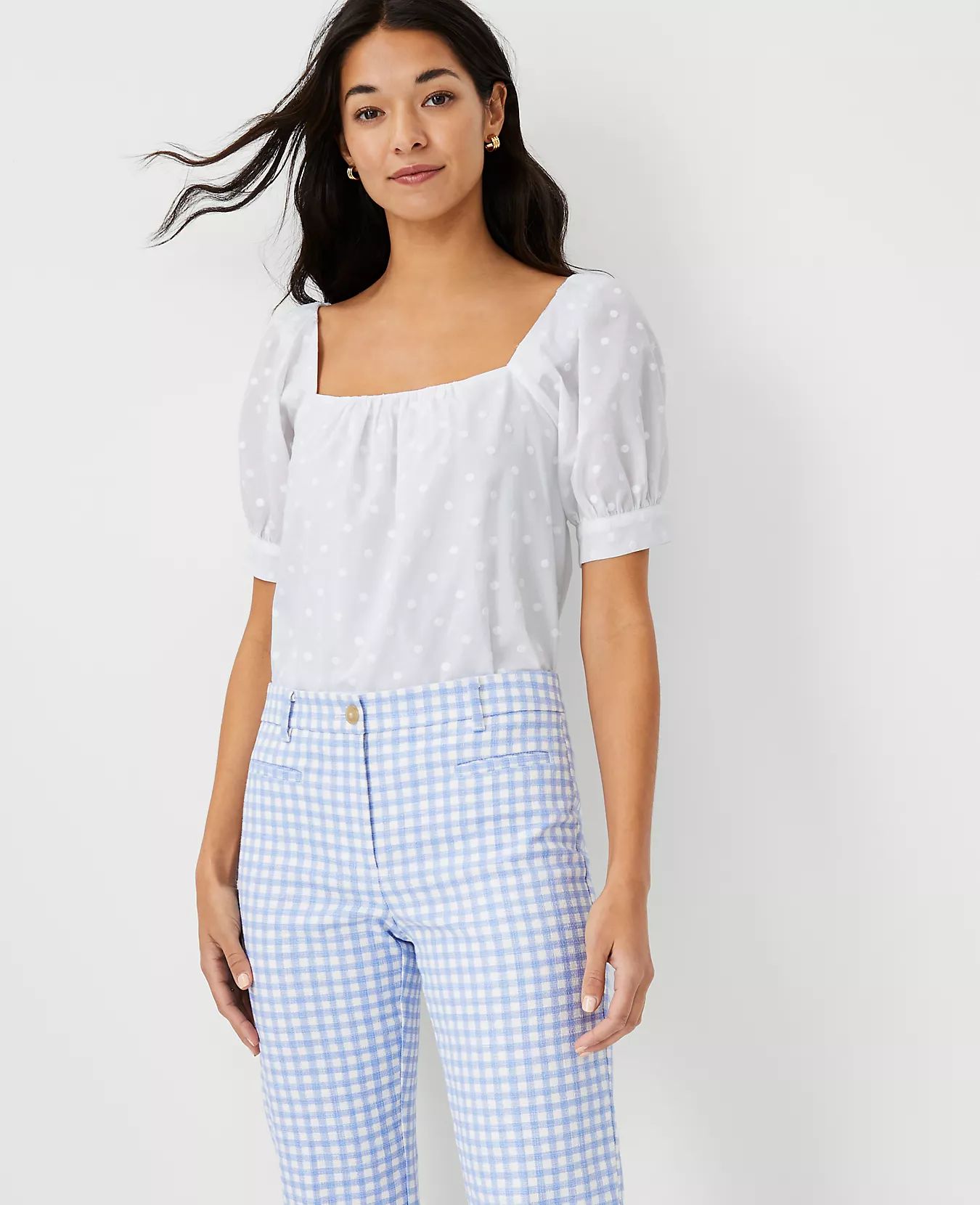 Petite Square Neck Puff Sleeve Top | Ann Taylor | Ann Taylor (US)