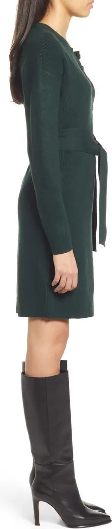 Belted Henley Long Sleeve Sweater Dress | Nordstrom