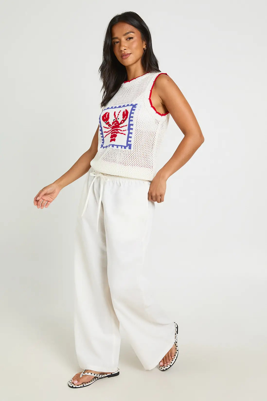 Natural Petite Linen Look Wide Leg Trousers | Boohoo | Boohoo.com (UK & IE)