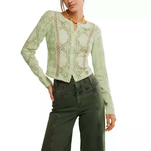 Women's Free People Jae Knit Long Sleeve Button Up Shirt | Scheels Sports