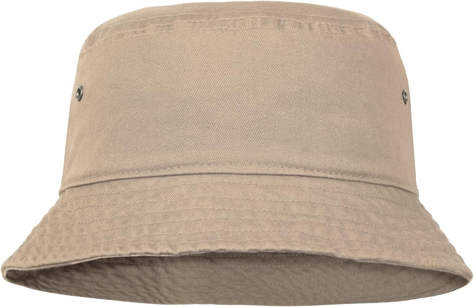 Falari Men Women Unisex Cotton Bucket Hat 100% Cotton Packable for Travel Fishing Hunting Summer ... | Amazon (US)